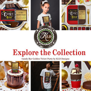 Etiqueta Tíquete personalizado do Ouro de Bar doce