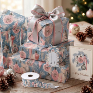 Cartão De Festividades Pastel Nostalgia: Enfeites de Vidro dos Meados do 