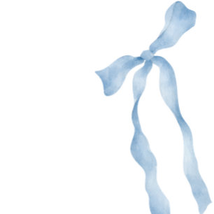 Cartão De Informações Pedido de Receita para Chá de Panela Blue Bow