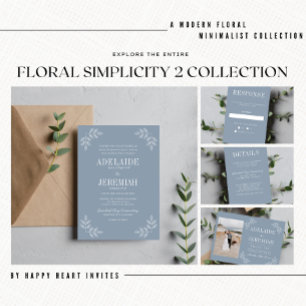 Convites Simplicidade Floral 2 Casamento Amora