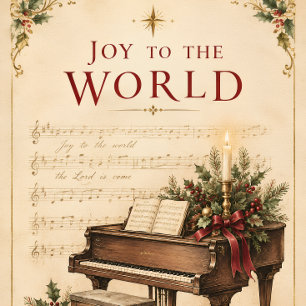 Etiqueta Saudação de Natal Vintage, estilo Música Clássica