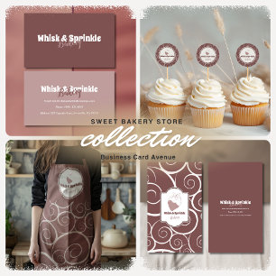 Cartão De Visita Loja de padaria fofa personalizada Chakes Chocolat