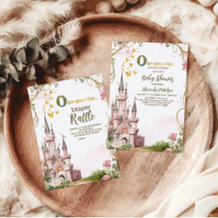 Cartão De Informações Rosa Dourada Princesa Real Raffle