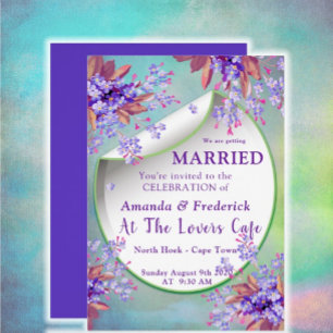 Convites Lavanda Burgundy Wedding