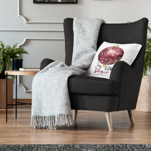 Cartão De Festividades Rustic Burgundy e Ivory Jingle e Mingle