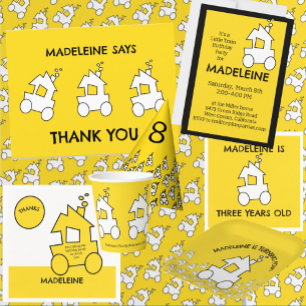 Adesivo Festa de aniversário do comboio