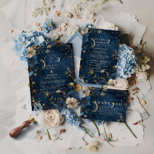 Cartão De Agradecimento Casamento da Starflower ao Luar