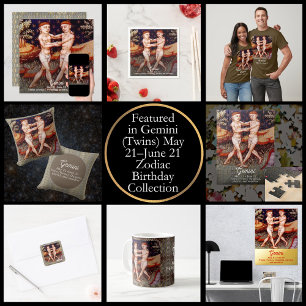 Camiseta Gemini, a Festa de aniversário dos Sinais Gêmeos Z