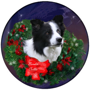 Cartão De Festividades Border Collie Christmas