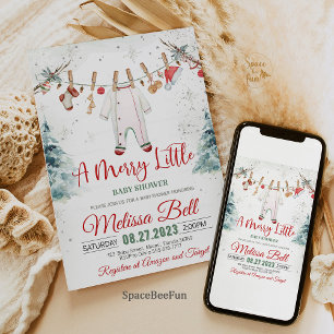 Feliz Papais noeis de convite para pequenos Chás d