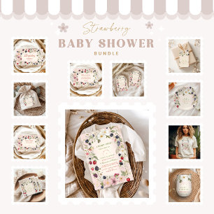 Cartão De Informações Berry Sweet Baby ShowerBooks para Bebê