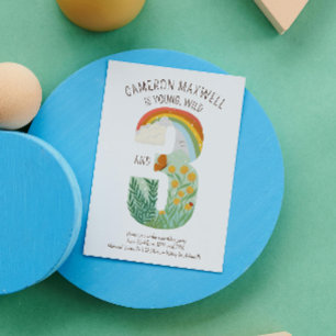 Convites Jovem Selvagem e Três Natureza Inspiraram Aniversá