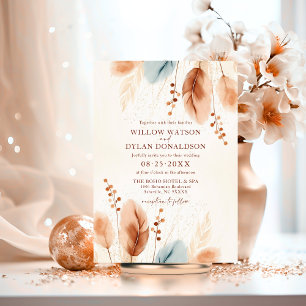 Adesivo Boho Watercolor Terracotta Pampas Grass Obrigado