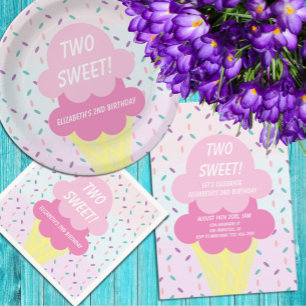 Convites segundo aniversário sorvete