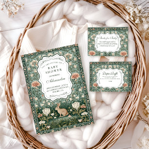 Guardanapo De Papel Chá de Bebê Floral de Coelho da Floresta Vintage