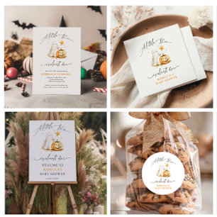 Convites Chá de fraldas Ghost Pumpkin Boo Halloween