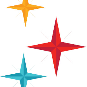 Cartão De Festividades Estrelas de Mod, Natal Moderno do Século Médio