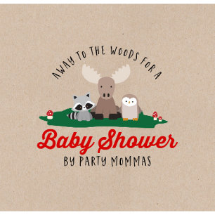 Convites Chá de fraldas de Woodland Lumberjack Girl