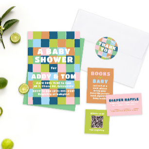 Guardanapo De Papel Chá de fraldas de quadro de verificação de blocos 