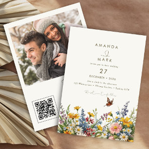 Leque Programa de Cerimônia de Casamento de Buquês Boho 