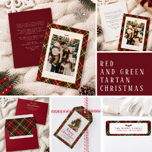 Etiqueta Para Presente Feliz Natal Xadrez Vermelho Verde 