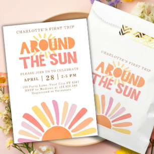 Convites Boho Primeira Viagem À Volta Da Festa Do primeiro 