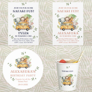 Adesivo Brincadeira Safari Garota Selva Branca Aniversário