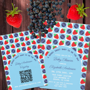 Cartão De Informações Registro de Chás de fraldas Berry Sweet