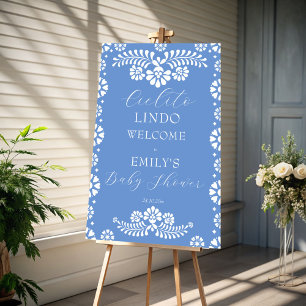 Convites Cielito lindo azul empoeirado chá de fraldas mexic