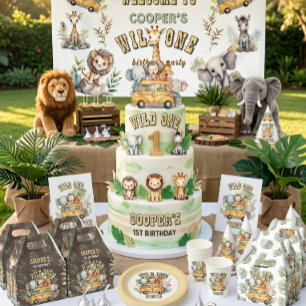 Camiseta Animais de safári de aniversário de meninos selvag