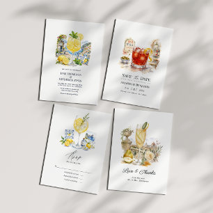 Convites Casamento La Dolce Vita Amalfi Coast Spritz