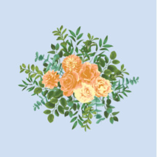 Convites Peach Light Blue Peony Rosa Floral Information