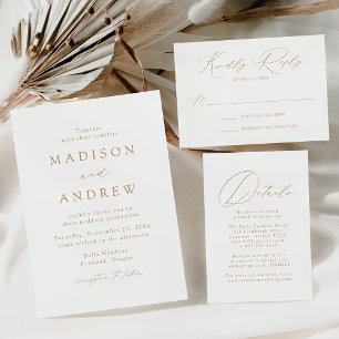Casamento Foto Moderno Elegante Dourado em Letra d