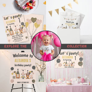 Convites Vamos ser doidos! Cães com balões Aniversário