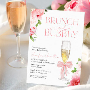 Convites Brunch e Bubble   Chá de panela de Aquarela do arc
