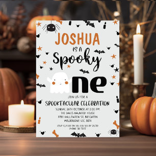 Prato De Papel Cinza Spooky Um primeiro aniversario de Halloween