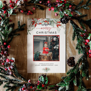 Caneca De Café Watercolor Holly Felry Foto de Natal