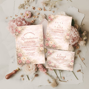 Reserve A Data Blush Rose Gold Jardim Quinceañera