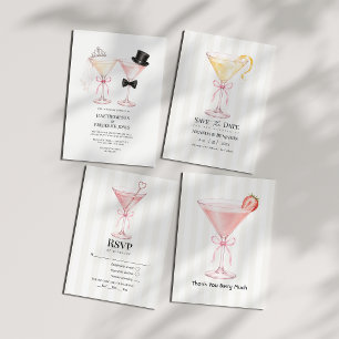 Cartão De Agradecimento Muito Obrigada Pink Martini Despedida de Solteira