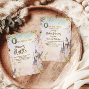 Convites Chá de fraldas do Castelo de Fairytale da Princesa