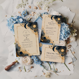 Cartão De Agradecimento Casamento de Astrologia Sombria