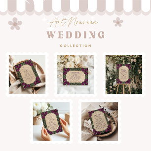 Reserve A Data Art Nouveau Thistle Wedding