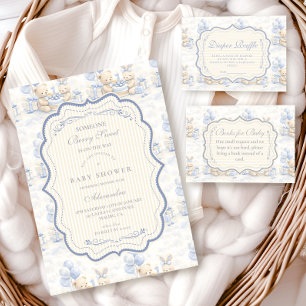 Cartão De Informações Urso de Pelúcia Mirtilo Fralda Sorteio