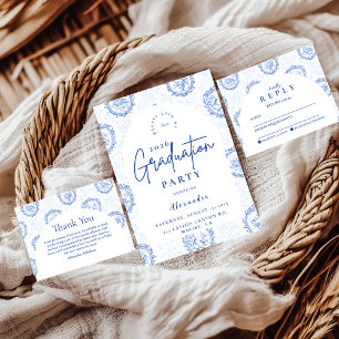 Convites Festa de Formatura Elegante com Toile Francesa