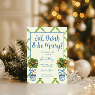 Adesivo Quadrado Chinoiserie Orange Citrus Topiary