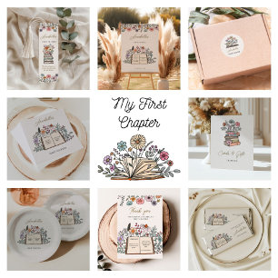 Primeiro Capítulo Storybook Birthday Convite Flora