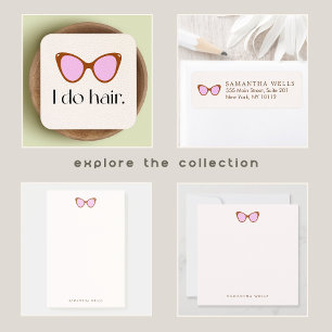 Adesivo Quadrado Óculos Retro Rosa Rosa Rosa, Rosa, Personalizados