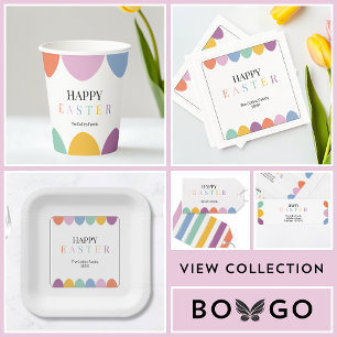 Convites Páscoa Simples De Caça De Ovo Colorida Moderna