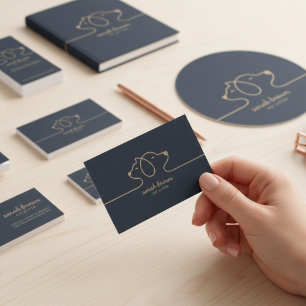 Camiseta Pet Business Service Cat Dog Logótipo linear