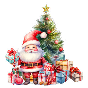 Cartão de Saudação de Natal Santa Clause